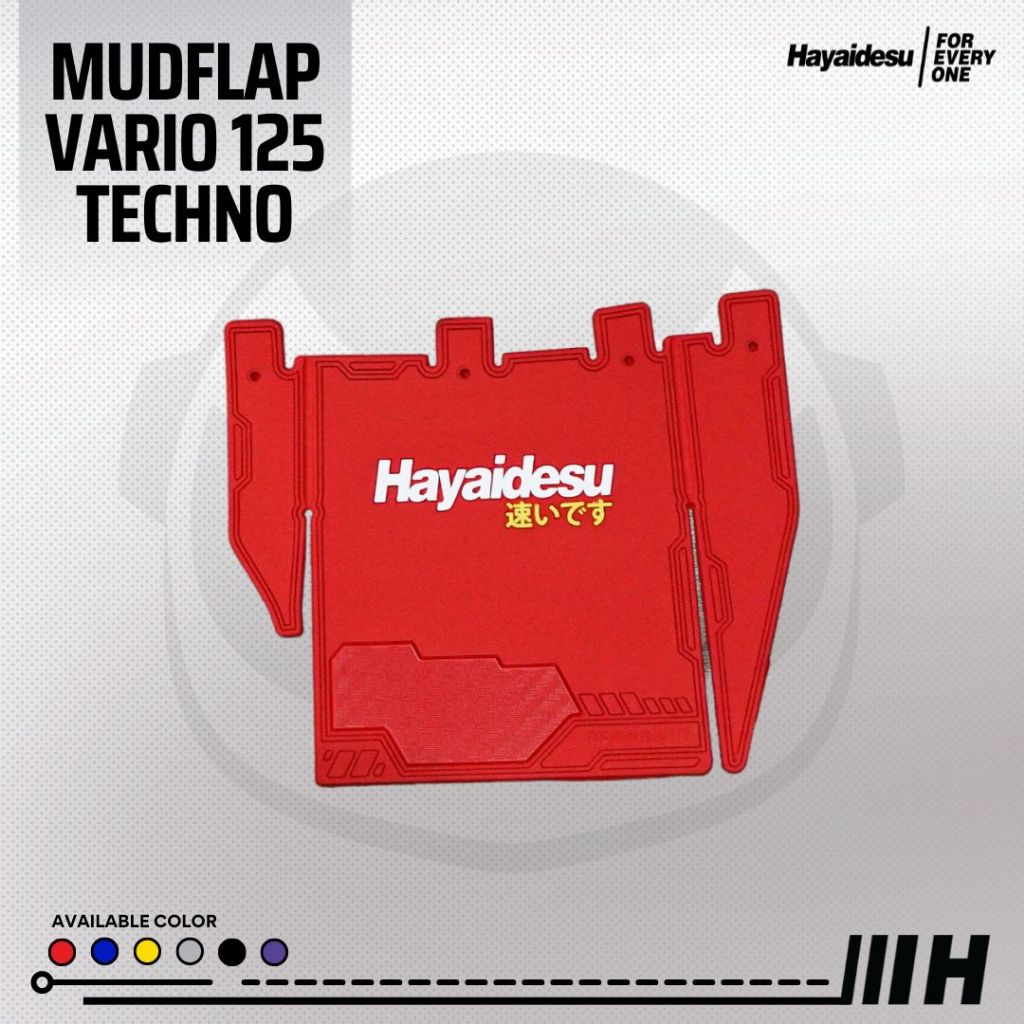 Hayaidesu MudFlap Vario 125 Techno FI / KZR (2012-2014) Penahan Lumpur Motor