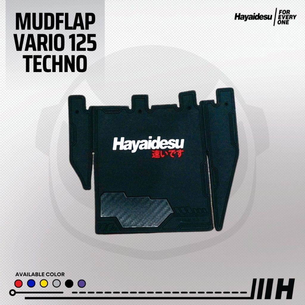Hayaidesu MudFlap Vario 125 Techno FI / KZR (2012-2014) Penahan Lumpur Motor