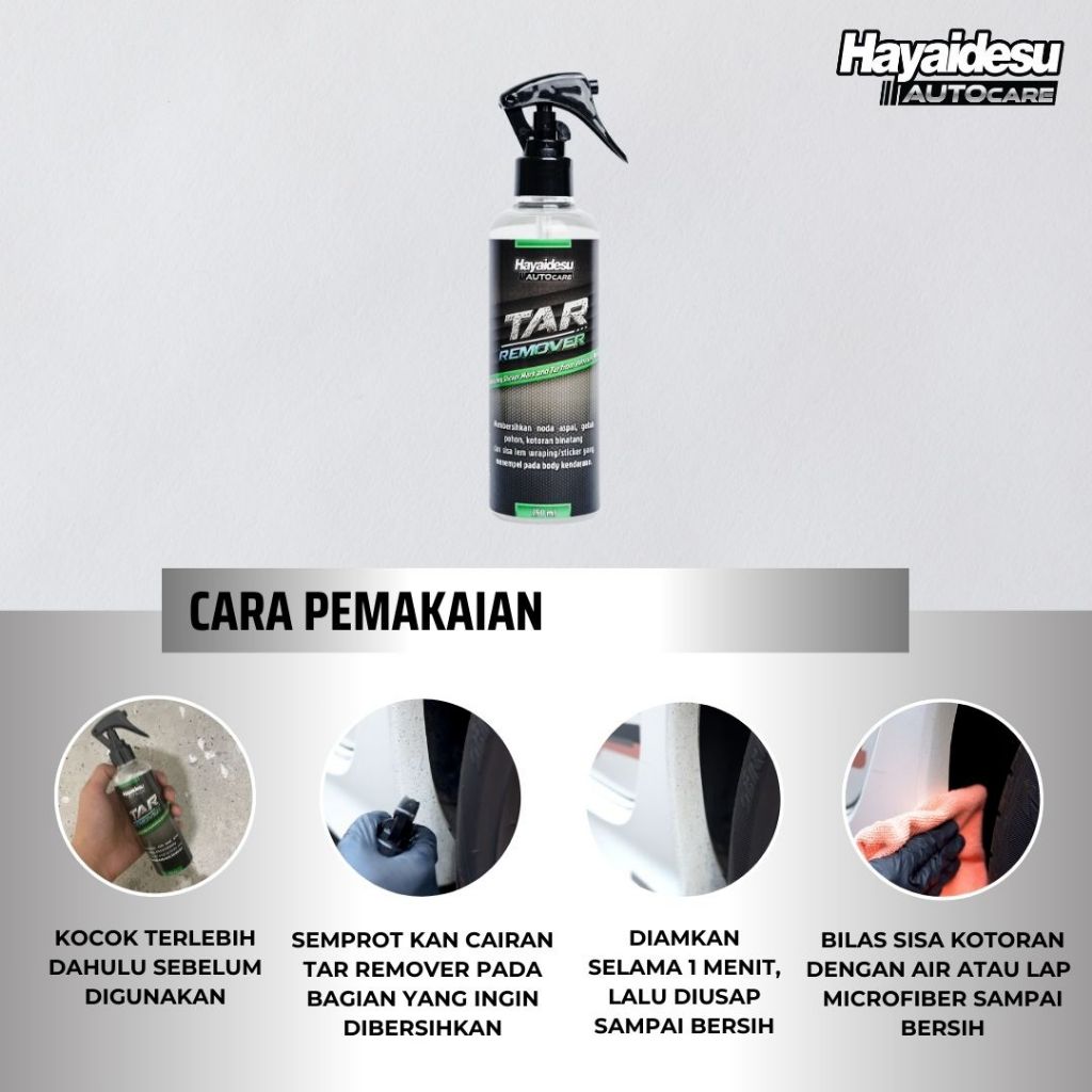 Hayaidesu Tar Remover / Pembersih Noda Aspal Body Kendaraan.