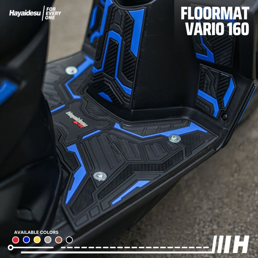 Hayaidesu Honda Vario 160 CBS/ABS Karpet Pijakan Kaki Motor Floor Mat - Premium Quality