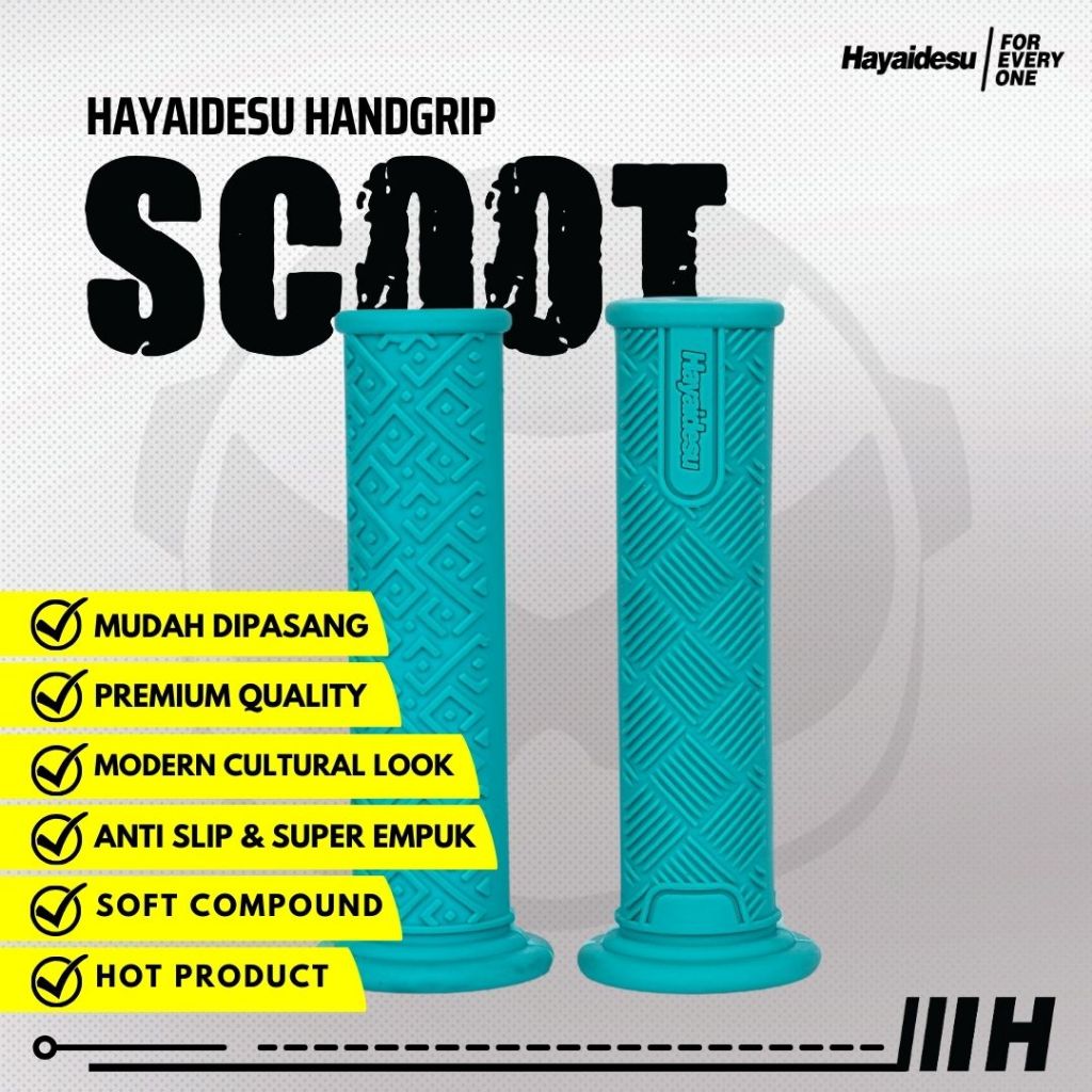 Hayaidesu Handgrip SCOOT Vespa Matic - Hand Grip Primavera , Sprint , GTS , Stylo , Fazzio , Filano , Scomadi, Royal Alloy