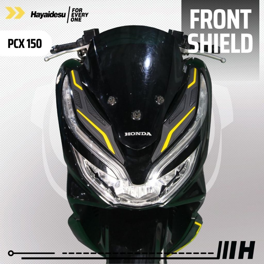 Hayaidesu Front Shield Protector Cover Honda PCX 150 Aksesoris Decal Variasi Carbon PCX 150