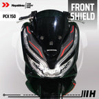 Hayaidesu Front Shield Protector Cover Honda PCX 150 Aksesoris Decal Variasi Carbon PCX 150
