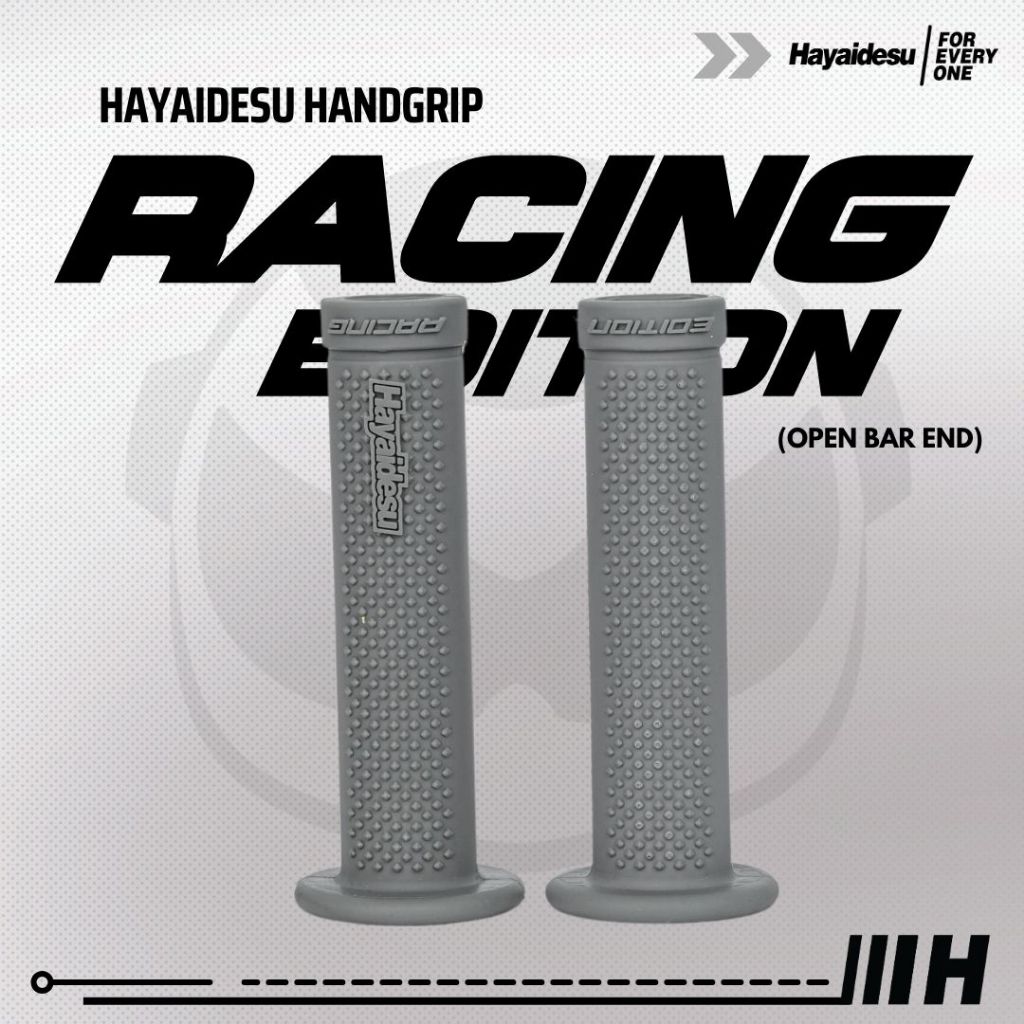 Hayaidesu Handgrip RACING (OPEN BAR END) - Hand Grip Motor Balap (Ujung Terbuka)