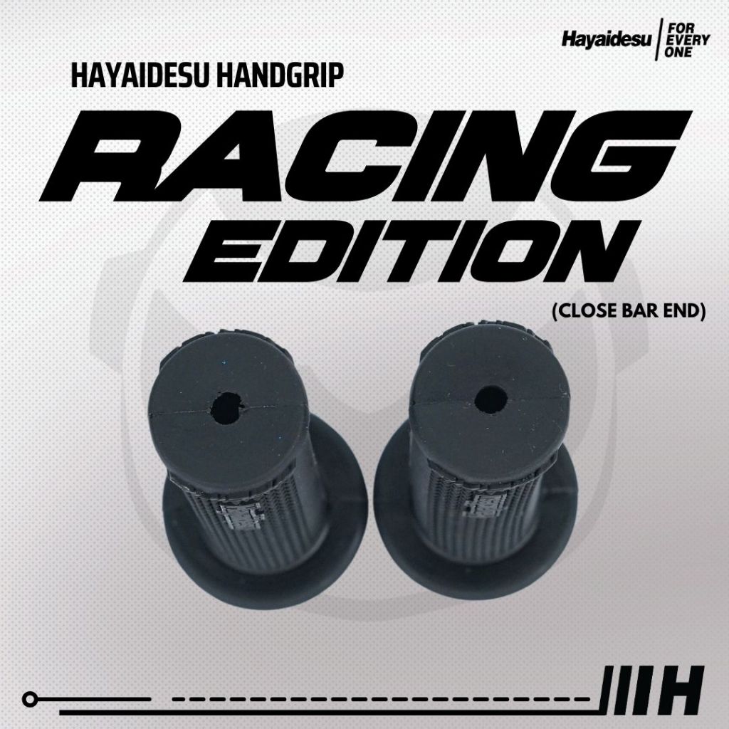 Hayaidesu Handgrip RACING (CLOSE BAR END) - Hand Grip Motor Balap (Ujung Tertutup)