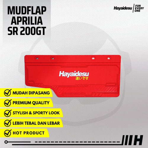 Hayaidesu Aprilia SR 200GT Mud Flap Penahan Lumpur - PREMIUM