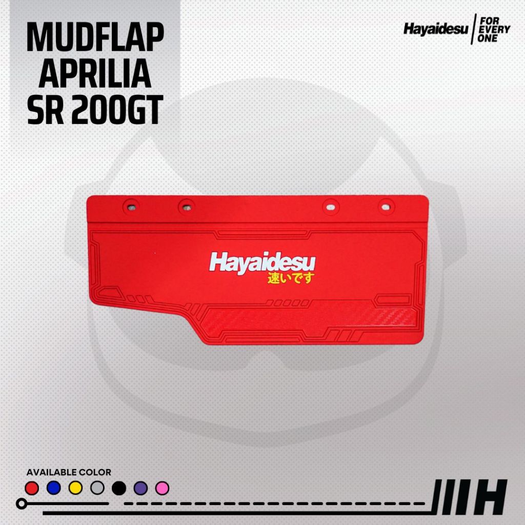 Hayaidesu Aprilia SR 200GT Mud Flap Penahan Lumpur - PREMIUM