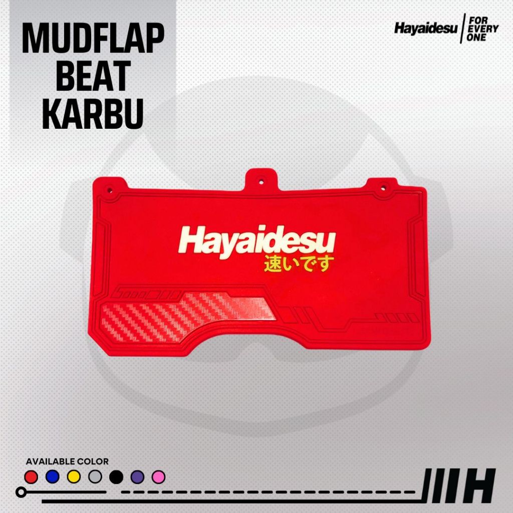 Hayaidesu Mudflap Honda BEAT CARB Karbu Aksesoris Variasi Penahan Lumpur - PREMIUM