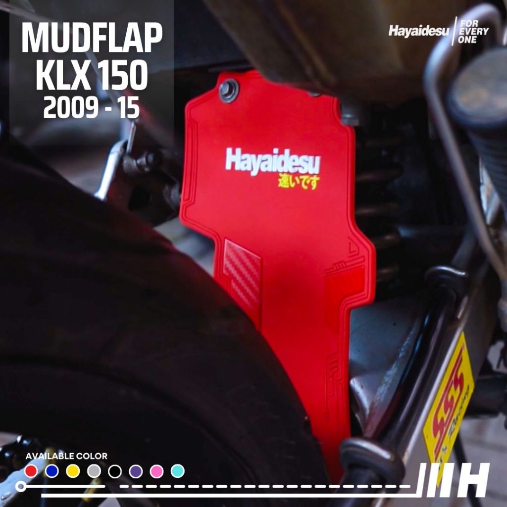 Hayaidesu Mud Flap KLX 150 Penahan Lumpur Motor ( 2009 - 2015 )