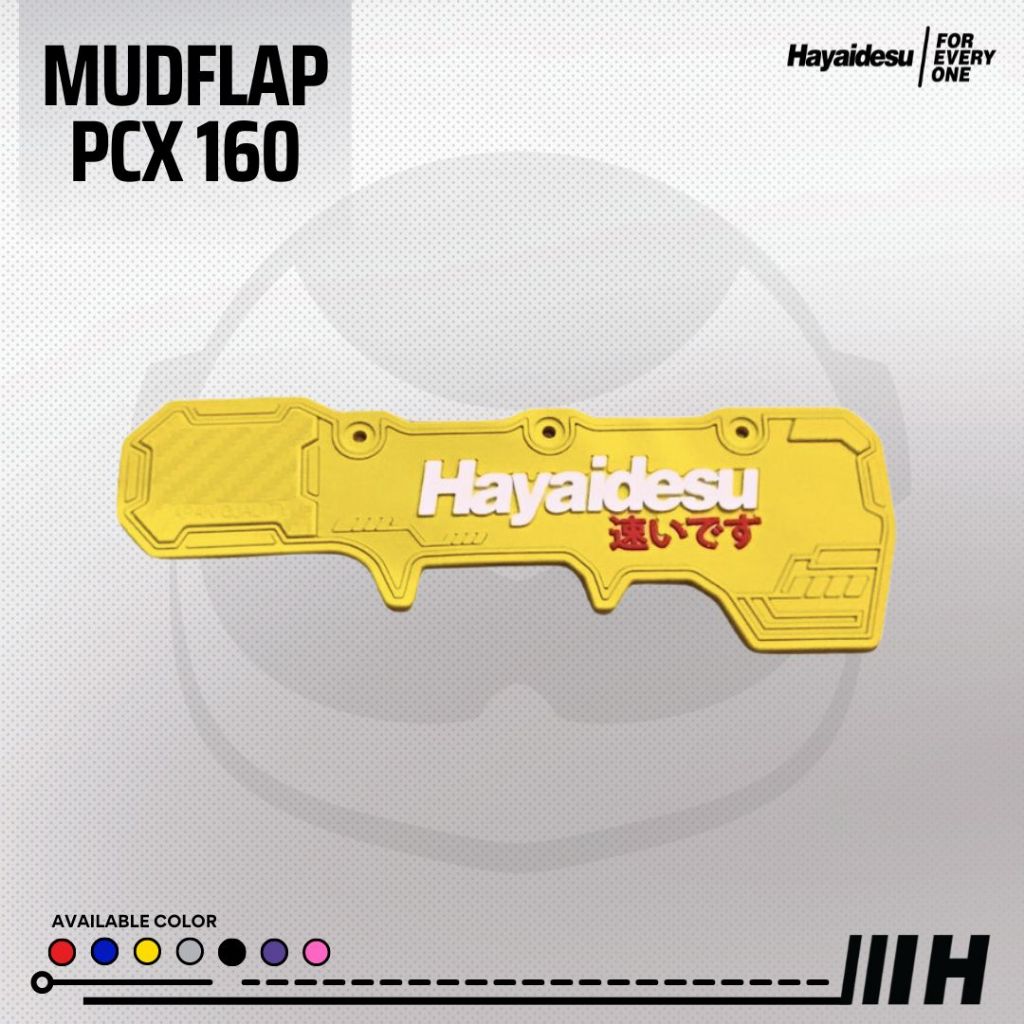 Hayaidesu Mud Flap PCX 160 (2021-2025) Penahan Lumpur Kepet Aksesoris Variasi
