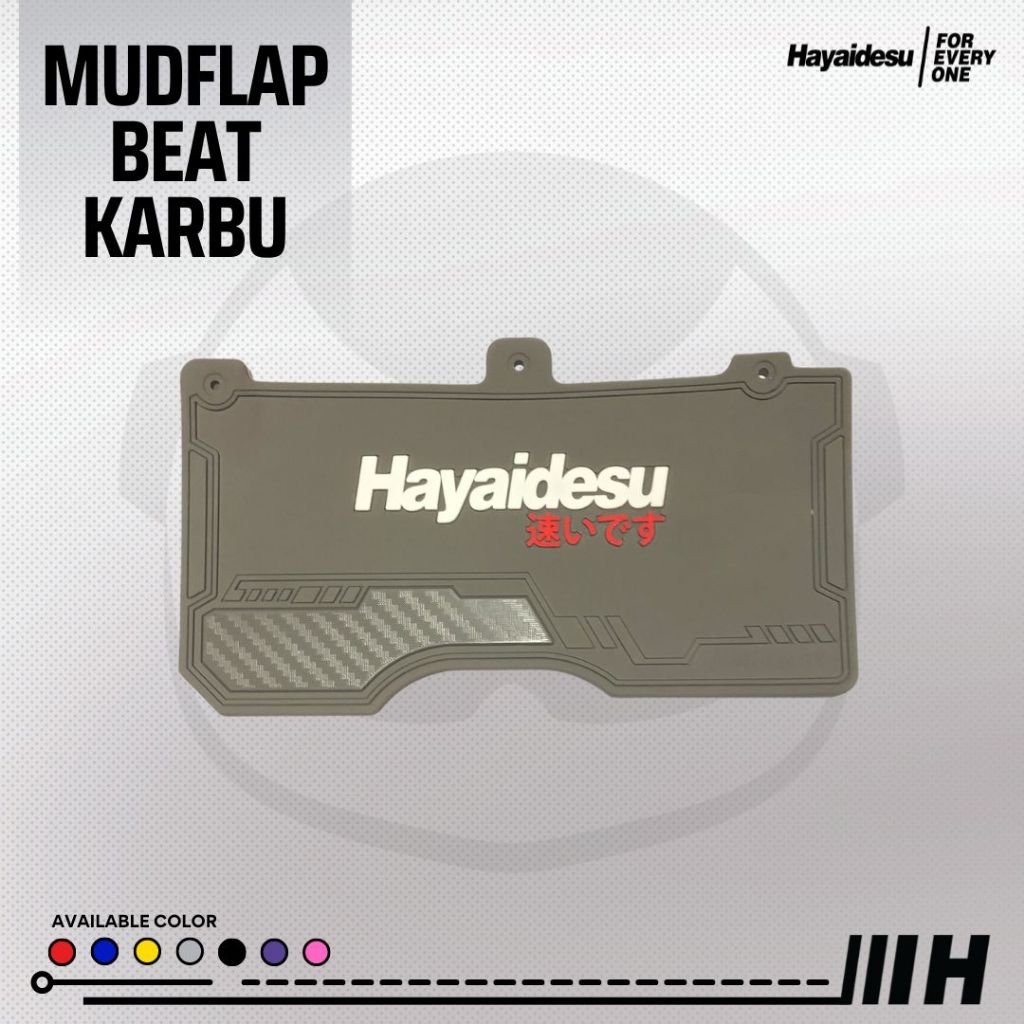 Hayaidesu Mudflap Honda BEAT CARB Karbu Aksesoris Variasi Penahan Lumpur - PREMIUM