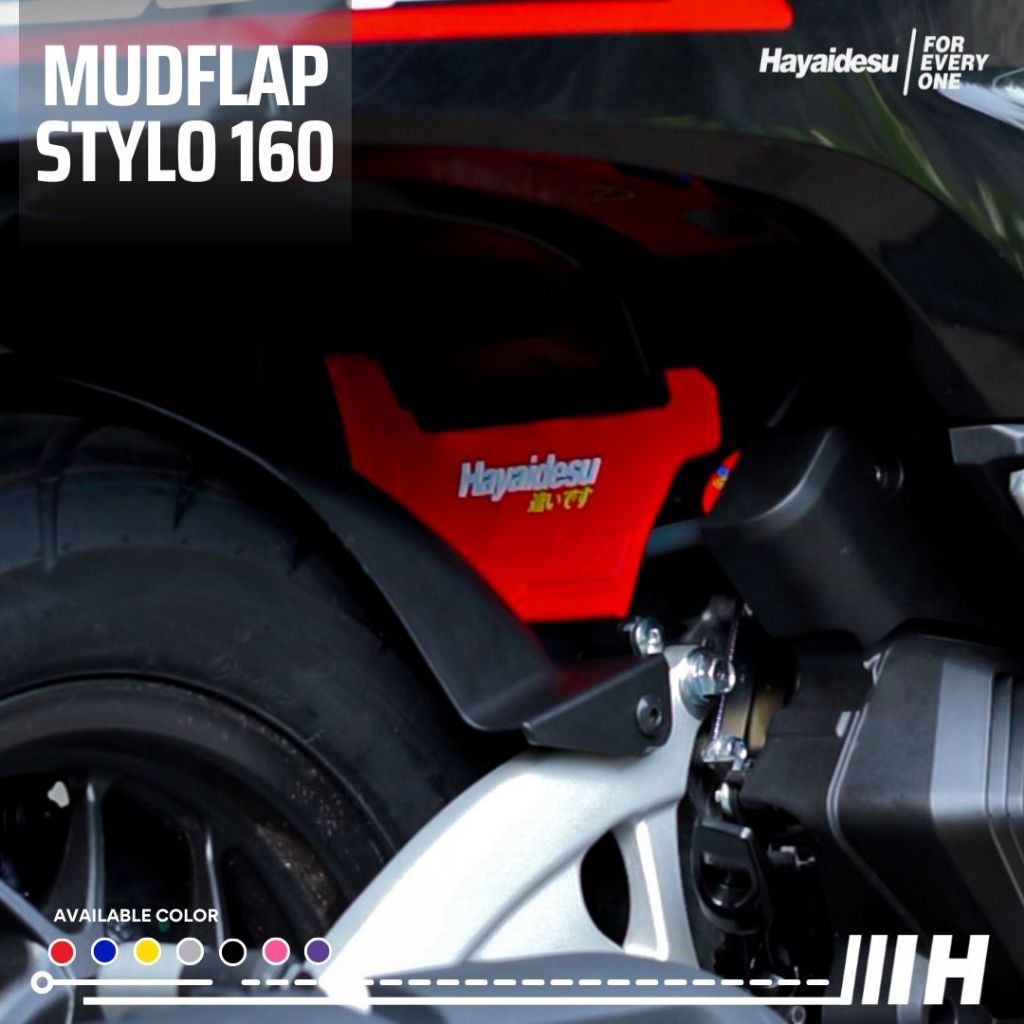 Hayaidesu Mud flap STYLO 160 Penahan Lumpur - PREMIUM