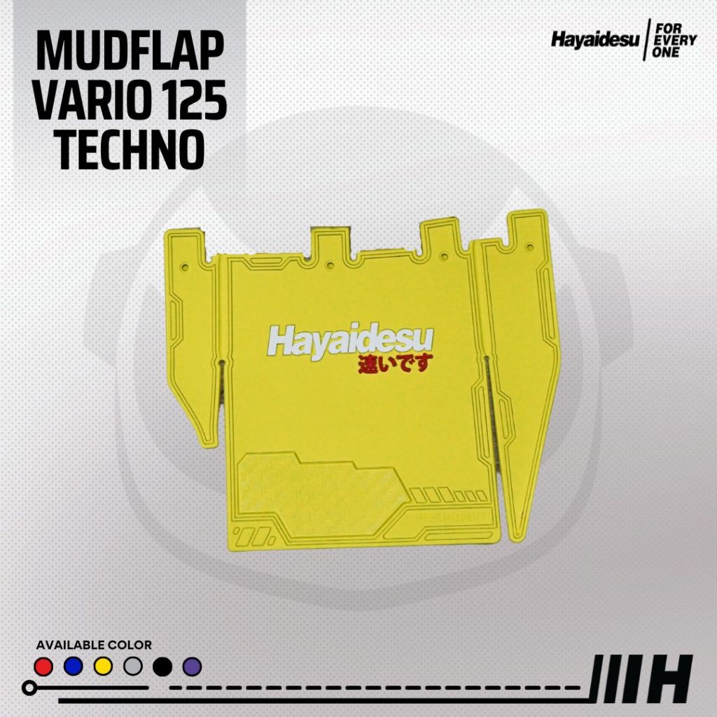 Hayaidesu MudFlap Vario 125 Techno FI / KZR (2012-2014) Penahan Lumpur Motor