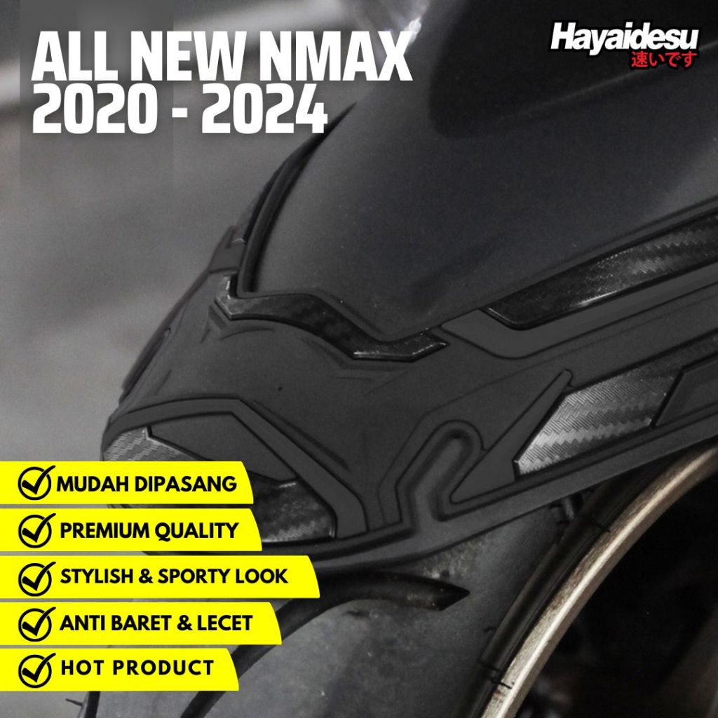 Hayaidesu All New NMAX 2020-2024 Front Fender Cover Variasi Spakbor Depan Body Protector Aksesoris Motor