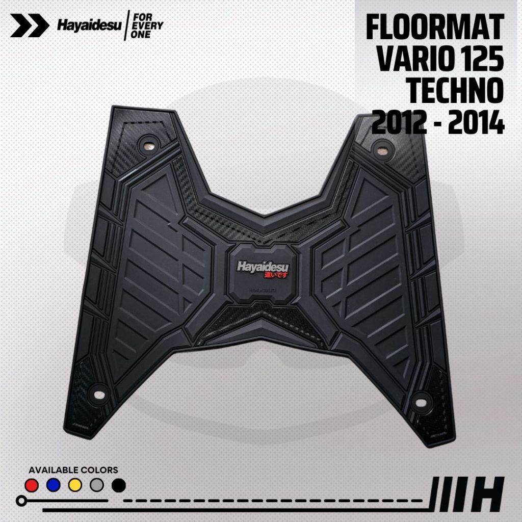Hayaidesu Floor Mat Honda VARIO 125 Techno/KZR (2012-2014) Karpet Motor - Premium Quality