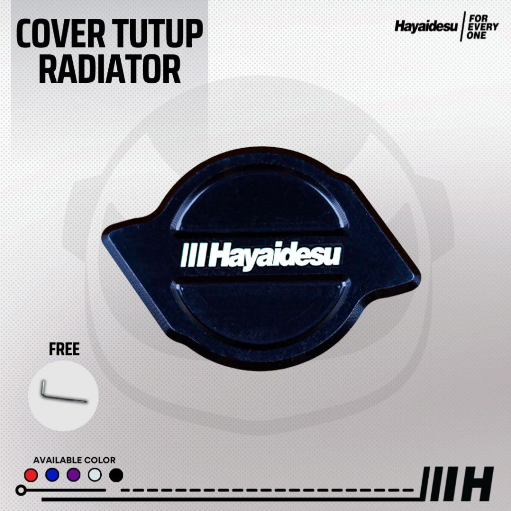 Hayaidesu Radiator Cap Cover CNC Anodize Model Blaze - COVER TUTUP RADIATOR MOTOR