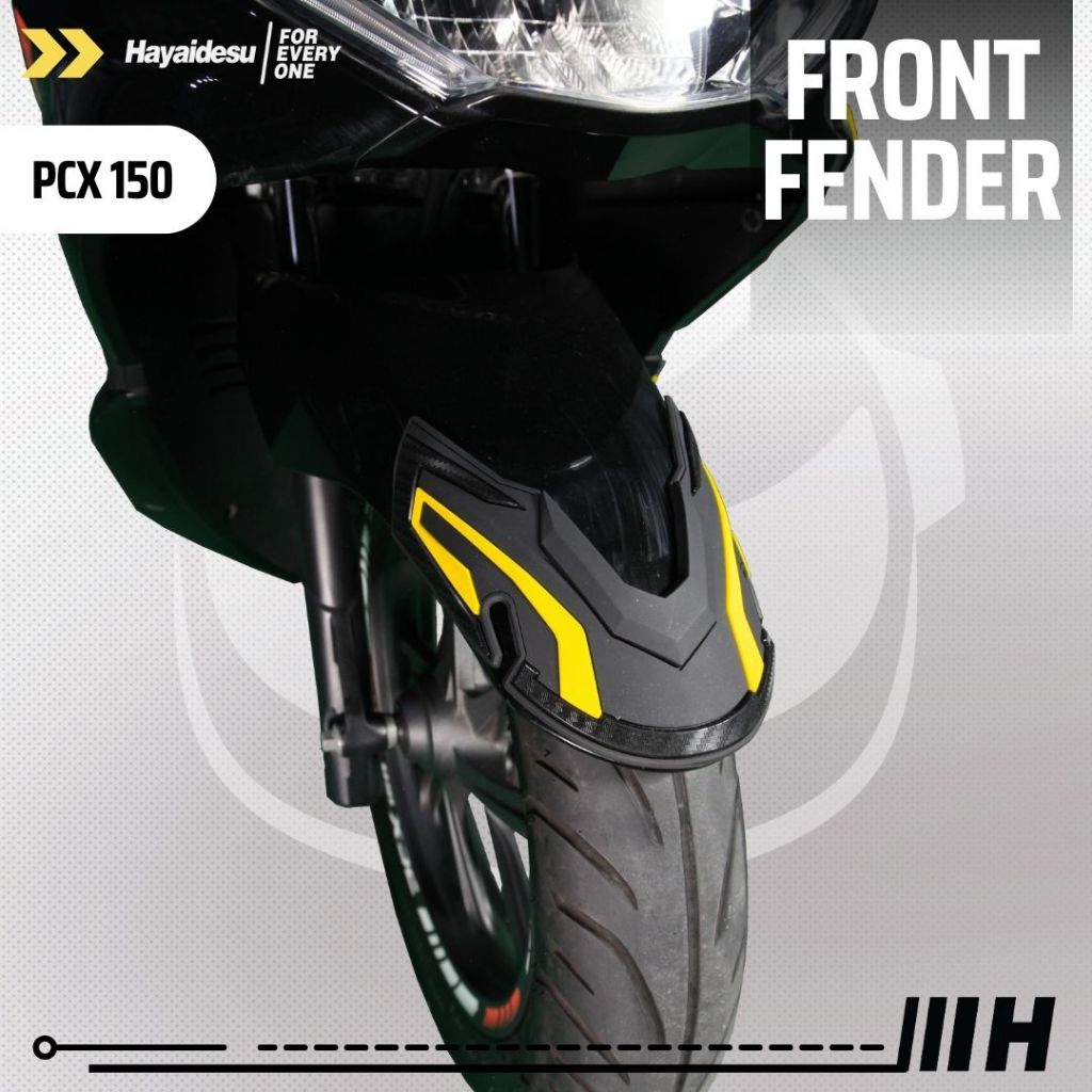 Hayaidesu Front Fender Protector Cover PCX 150 Aksesoris Decal Variasi Carbon Pelindung Spakbor