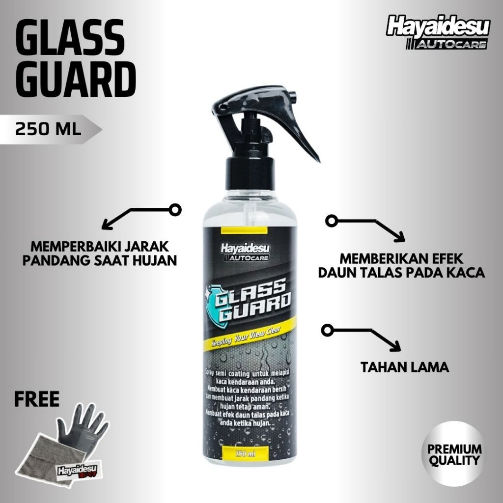 Hayaidesu GLASS GUARD - Semi Coating Kaca - Efek Daun Talas