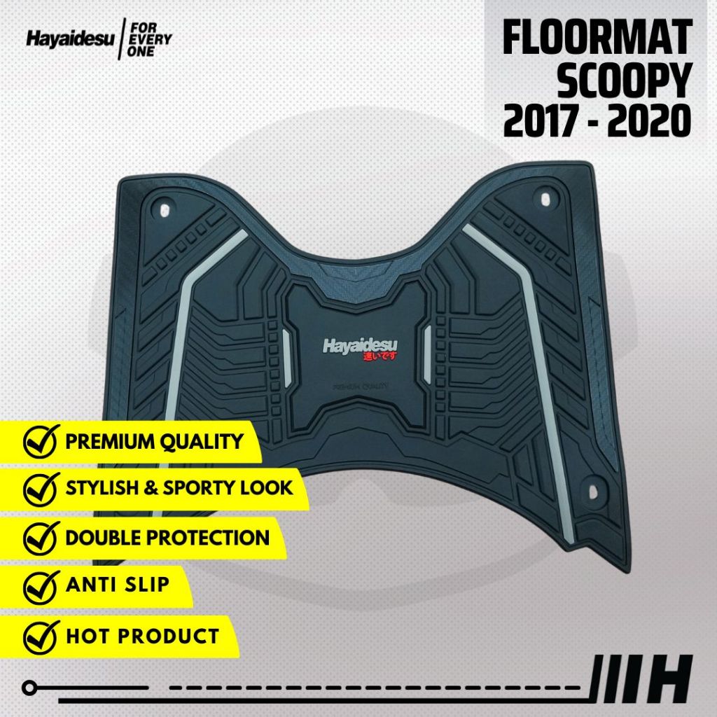 Hayaidesu Honda Scoopy Ring 12 (2017-2020) Karpet Motor Floor Mat - Premium Quality
