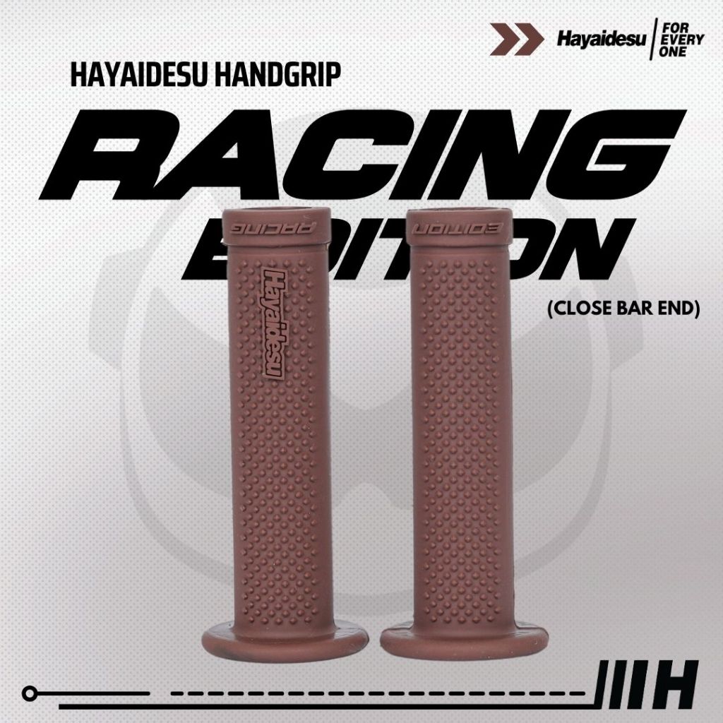 Hayaidesu Handgrip RACING (CLOSE BAR END) - Hand Grip Motor Balap (Ujung Tertutup)