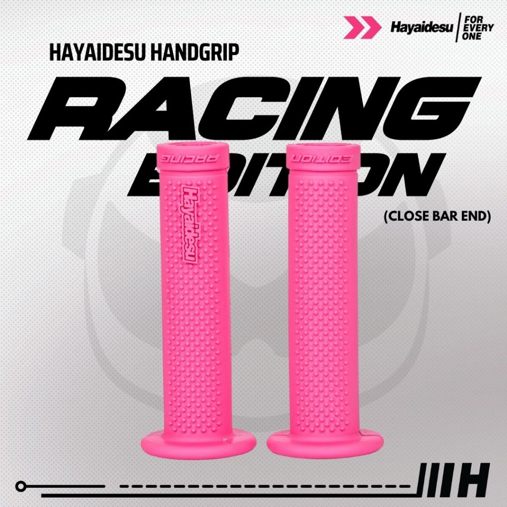 Hayaidesu Handgrip RACING (CLOSE BAR END) - Hand Grip Motor Balap (Ujung Tertutup)