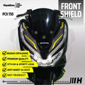 Hayaidesu Front Shield Protector Cover Honda PCX 150 Aksesoris Decal Variasi Carbon PCX 150