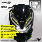 Hayaidesu Front Shield Protector Cover Honda PCX 150 Aksesoris Decal Variasi Carbon PCX 150