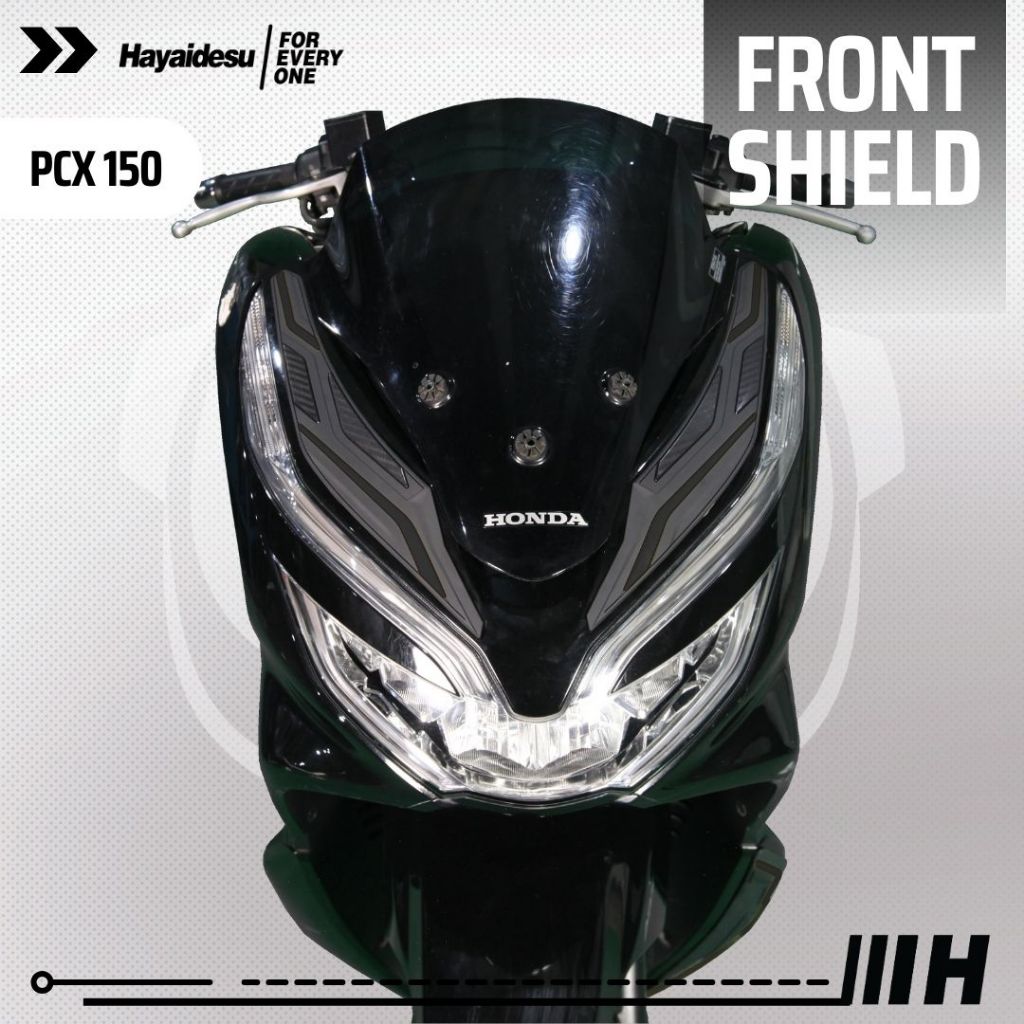 Hayaidesu Front Shield Protector Cover Honda PCX 150 Aksesoris Decal Variasi Carbon PCX 150