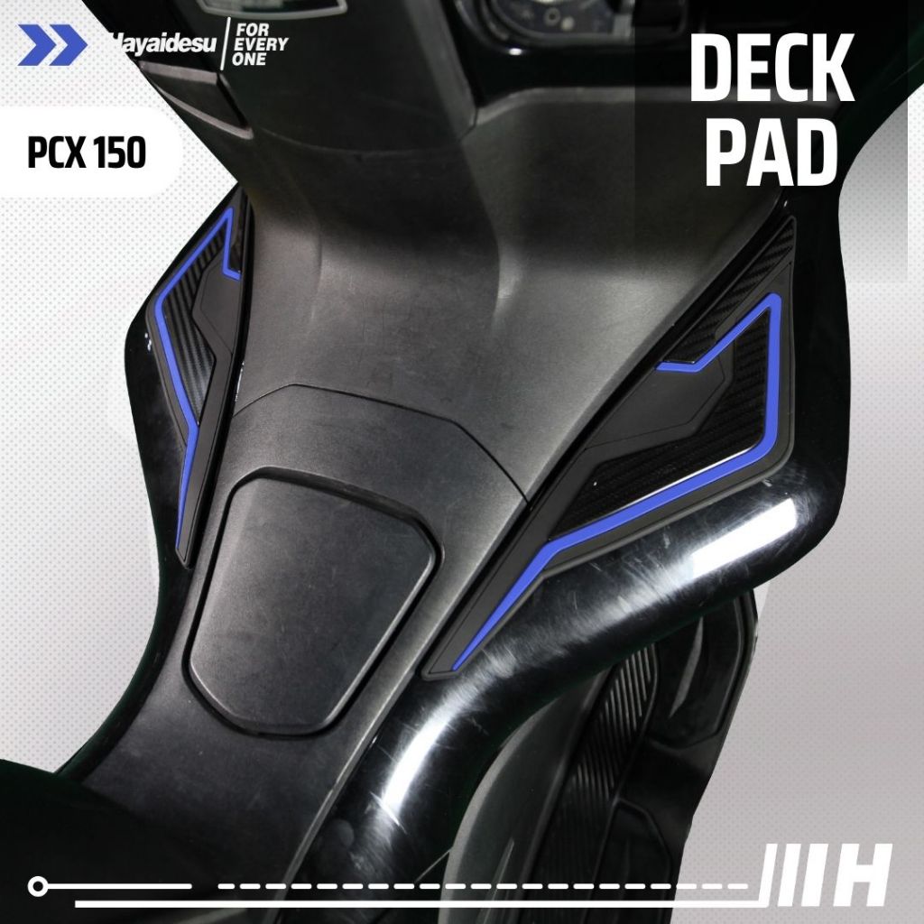 Hayaidesu Deck Pad Protector Cover Honda PCX 150 Aksesoris Decal Variasi Carbon Pelindung Deck