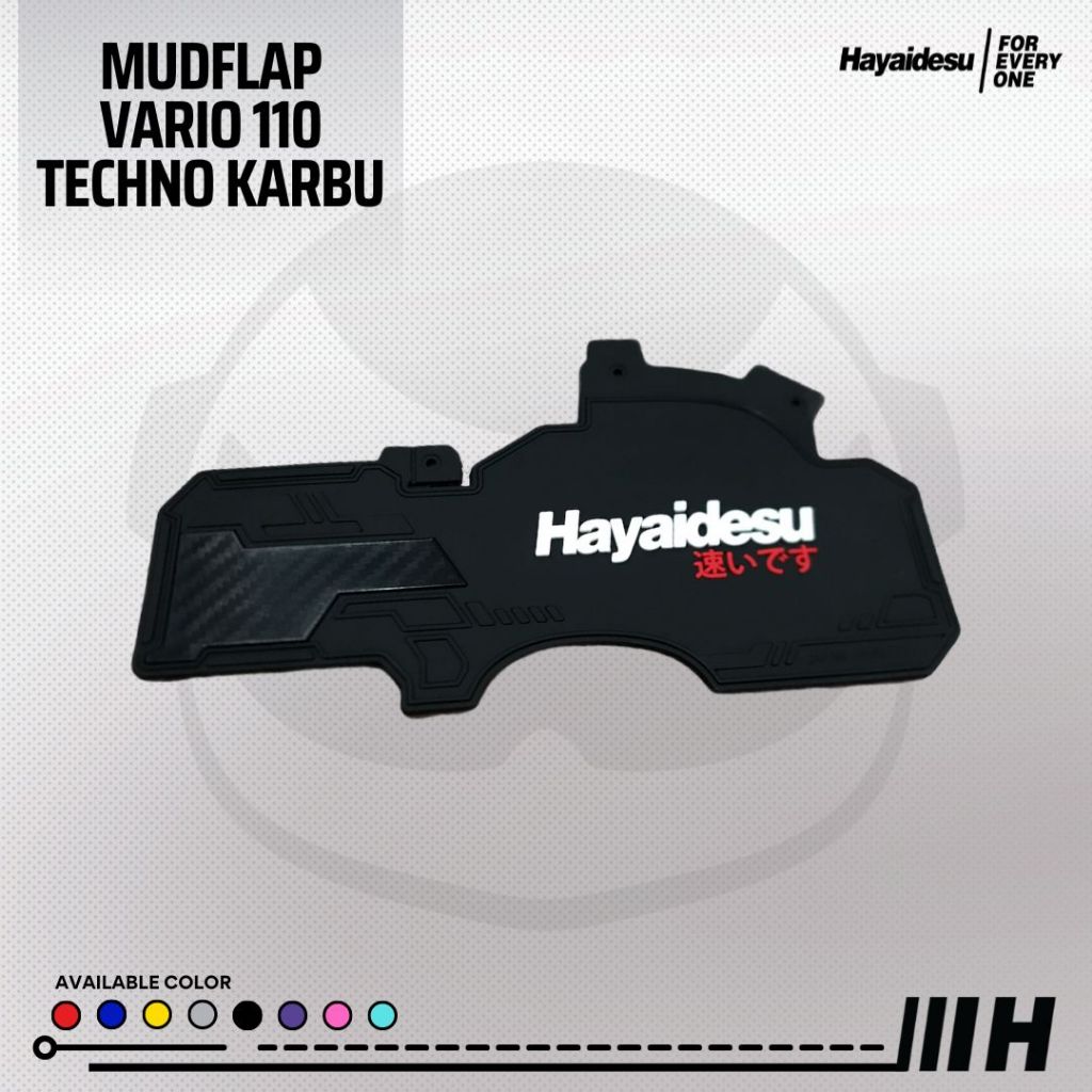 Hayaidesu Mudflap Honda Vario 110 Techno Karbu Aksesoris Variasi Penahan Lumpur
