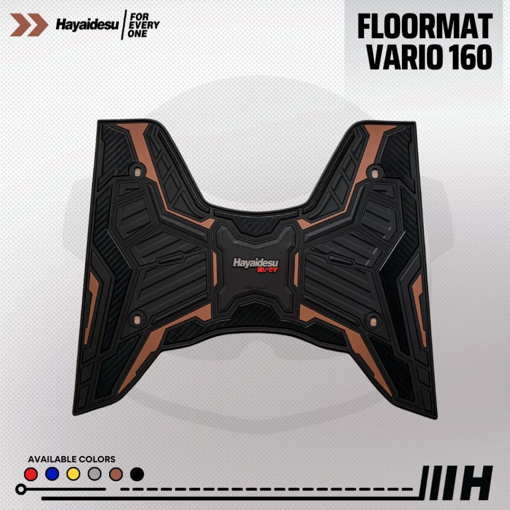 Hayaidesu Honda Vario 160 CBS/ABS Karpet Pijakan Kaki Motor Floor Mat - Premium Quality