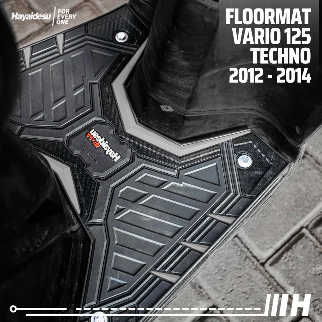 Hayaidesu Floor Mat Honda VARIO 125 Techno/KZR (2012-2014) Karpet Motor - Premium Quality