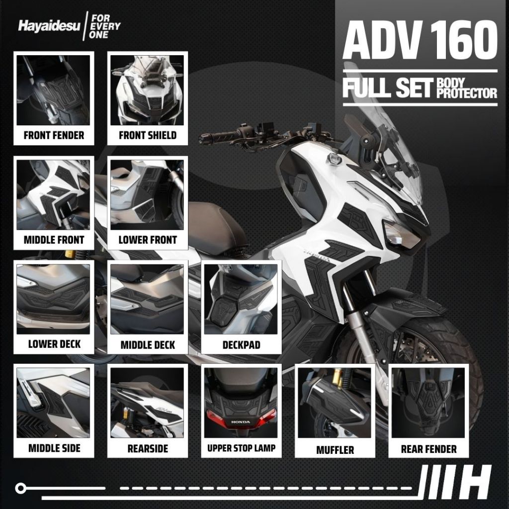Hayaidesu Honda ADV 160 (2022-2024) Full Set Body Protector Cover
