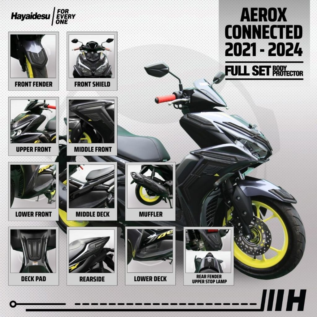 Hayaidesu Body Protector AEROX Connected 2021-2024 Full Set Cover