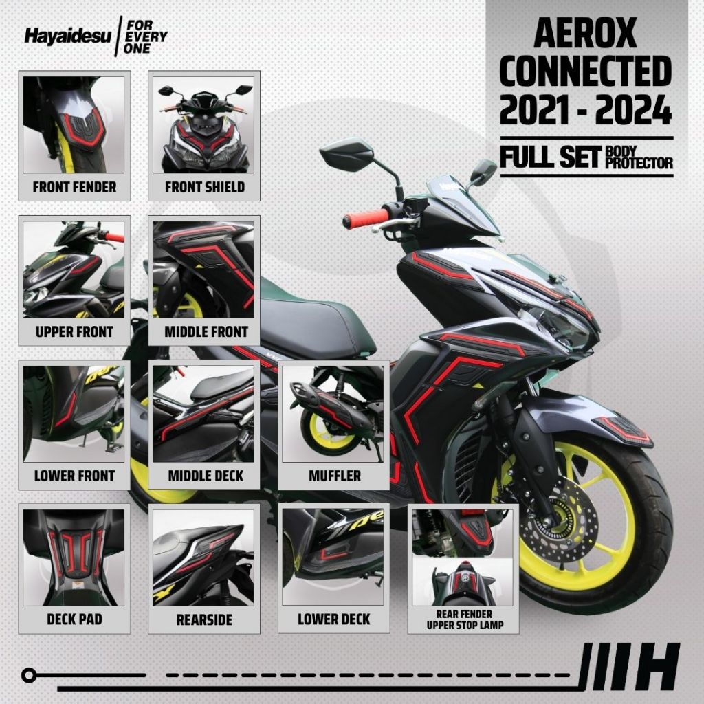 Hayaidesu Body Protector AEROX Connected 2021-2024 Full Set Cover
