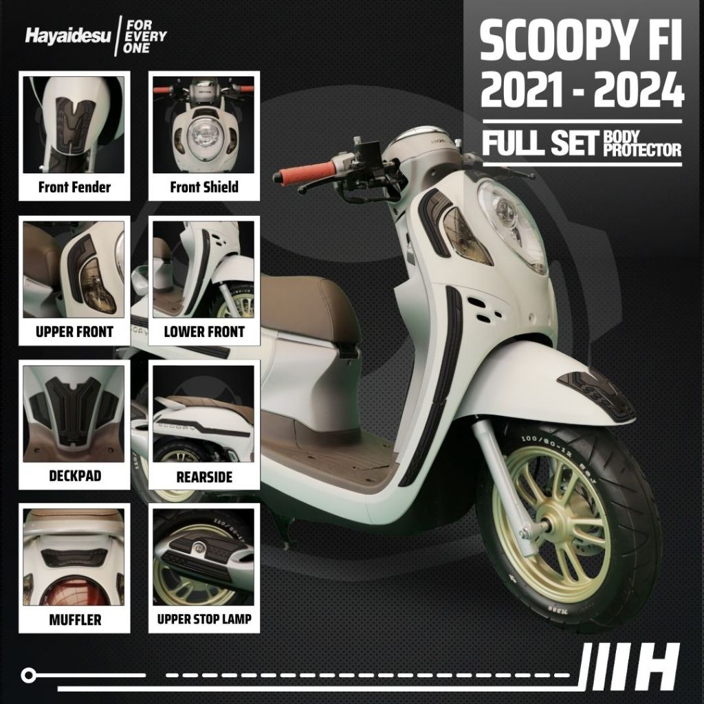 Hayaidesu Body Protector New Scoopy 2021 - 2024 Full Set Cover