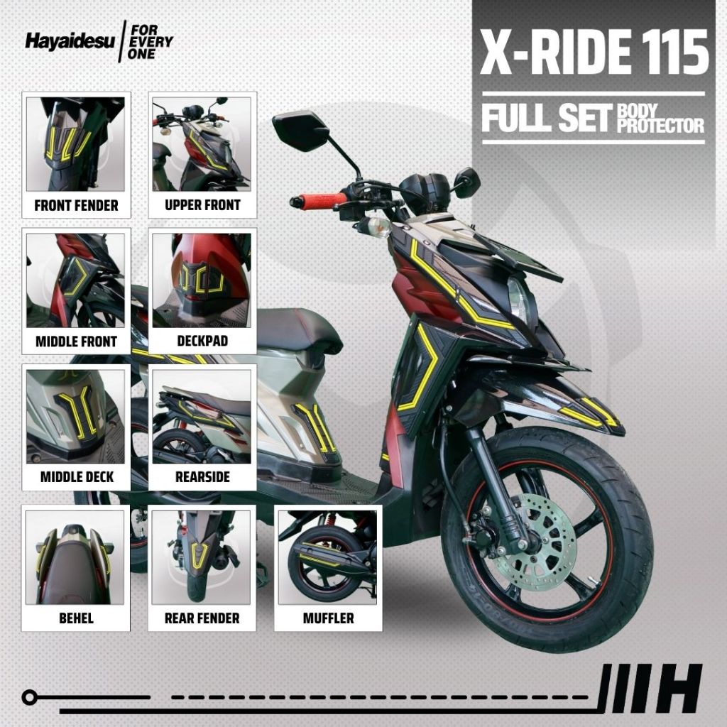 Hayaidesu Body Protector XRIDE 115 Full Set Cover