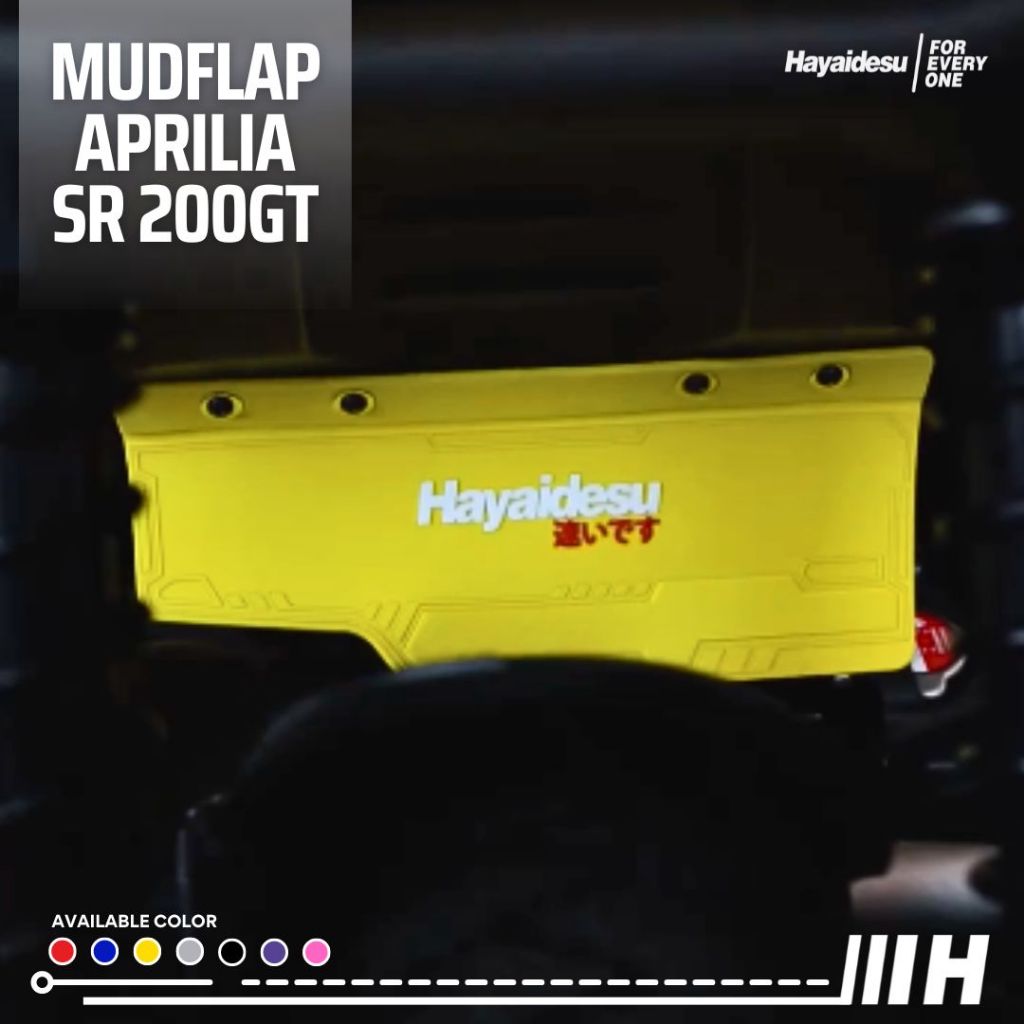 Hayaidesu Aprilia SR 200GT Mud Flap Penahan Lumpur - PREMIUM