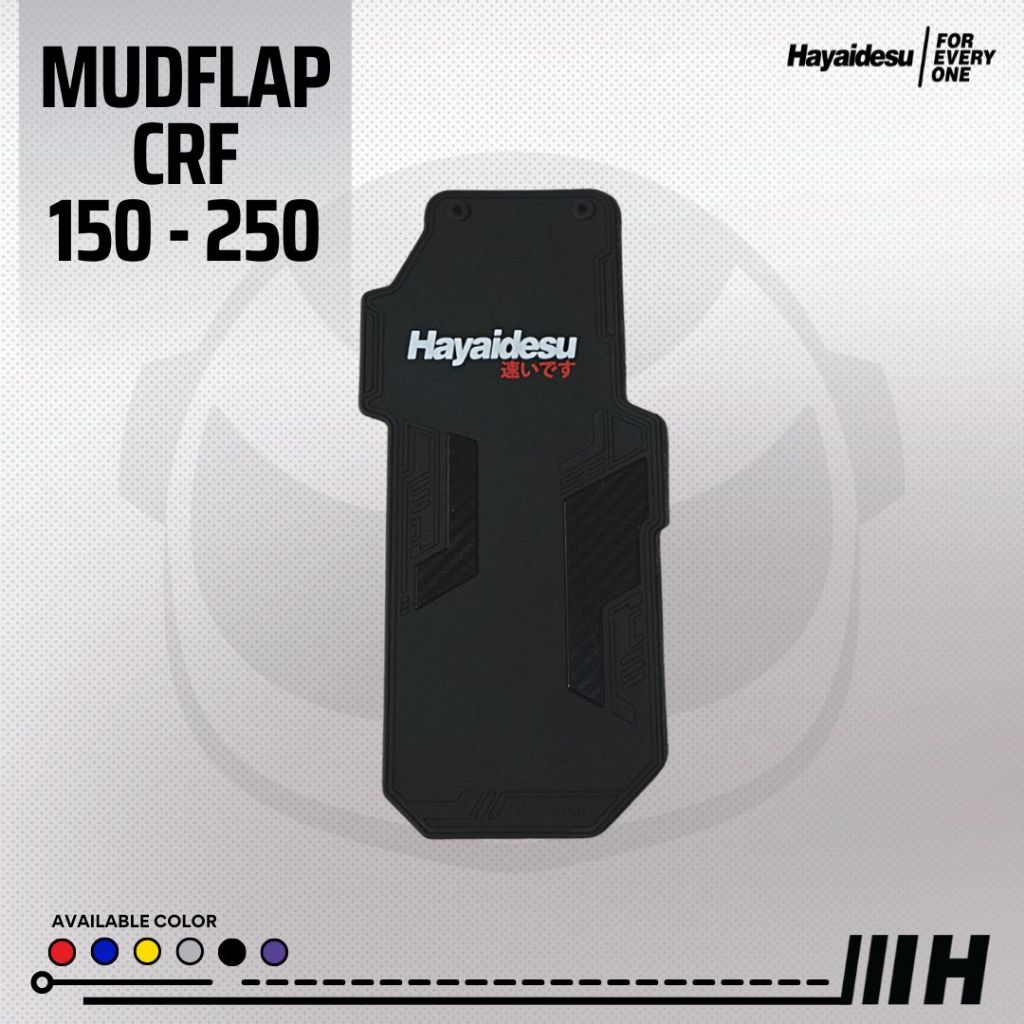 Hayaidesu Honda CRF 150L / 250 Rally Mudflap Penahan Lumpur
