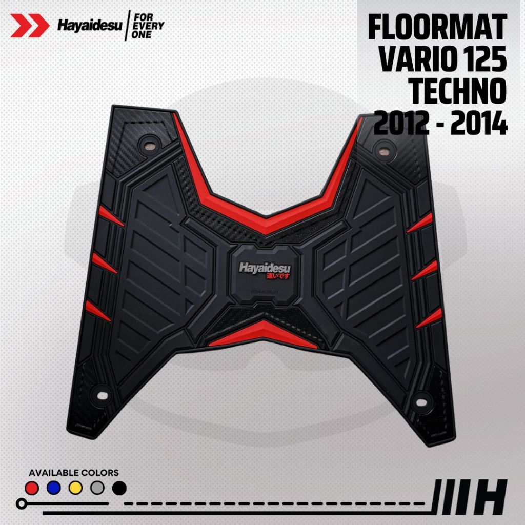 Hayaidesu Floor Mat Honda VARIO 125 Techno/KZR (2012-2014) Karpet Motor - Premium Quality