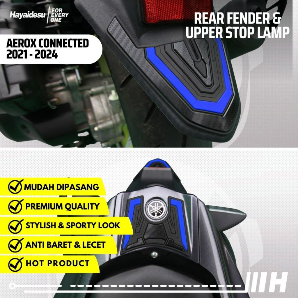Hayaidesu AEROX Connected 2021-2024 Body Protector Rear Fender & Upper Stop Lamp Cover
