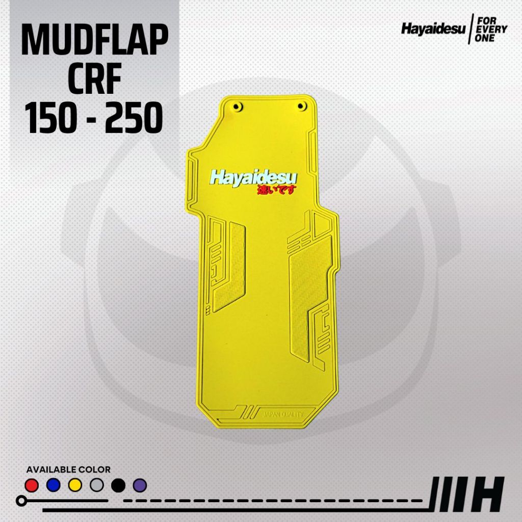Hayaidesu Honda CRF 150L / 250 Rally Mudflap Penahan Lumpur