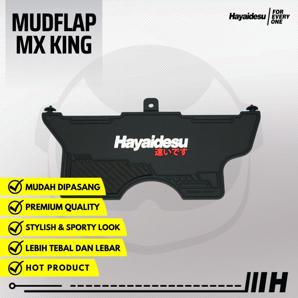 Hayaidesu Mudflap MX King Penahan Lumpur - PREMIUM