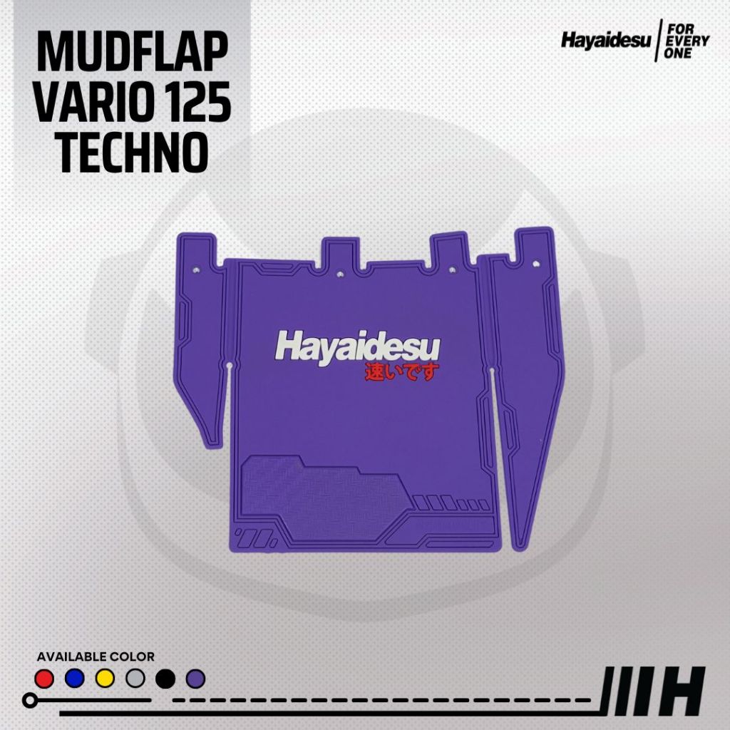 Hayaidesu MudFlap Vario 125 Techno FI / KZR (2012-2014) Penahan Lumpur Motor