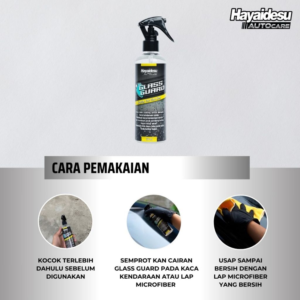 Hayaidesu GLASS GUARD - Semi Coating Kaca - Efek Daun Talas