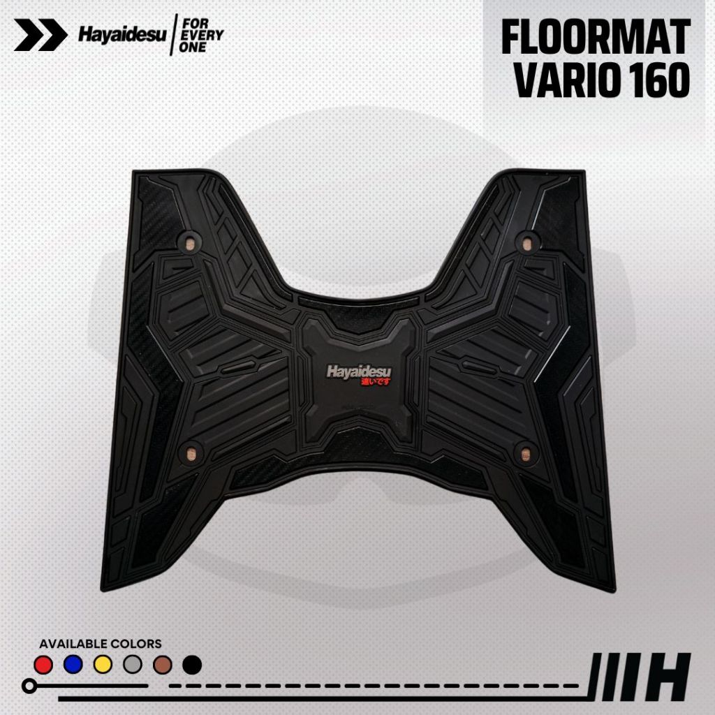Hayaidesu Honda Vario 160 CBS/ABS Karpet Pijakan Kaki Motor Floor Mat - Premium Quality