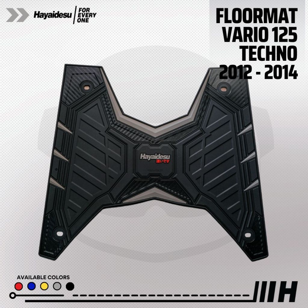 Hayaidesu Floor Mat Honda VARIO 125 Techno/KZR (2012-2014) Karpet Motor - Premium Quality