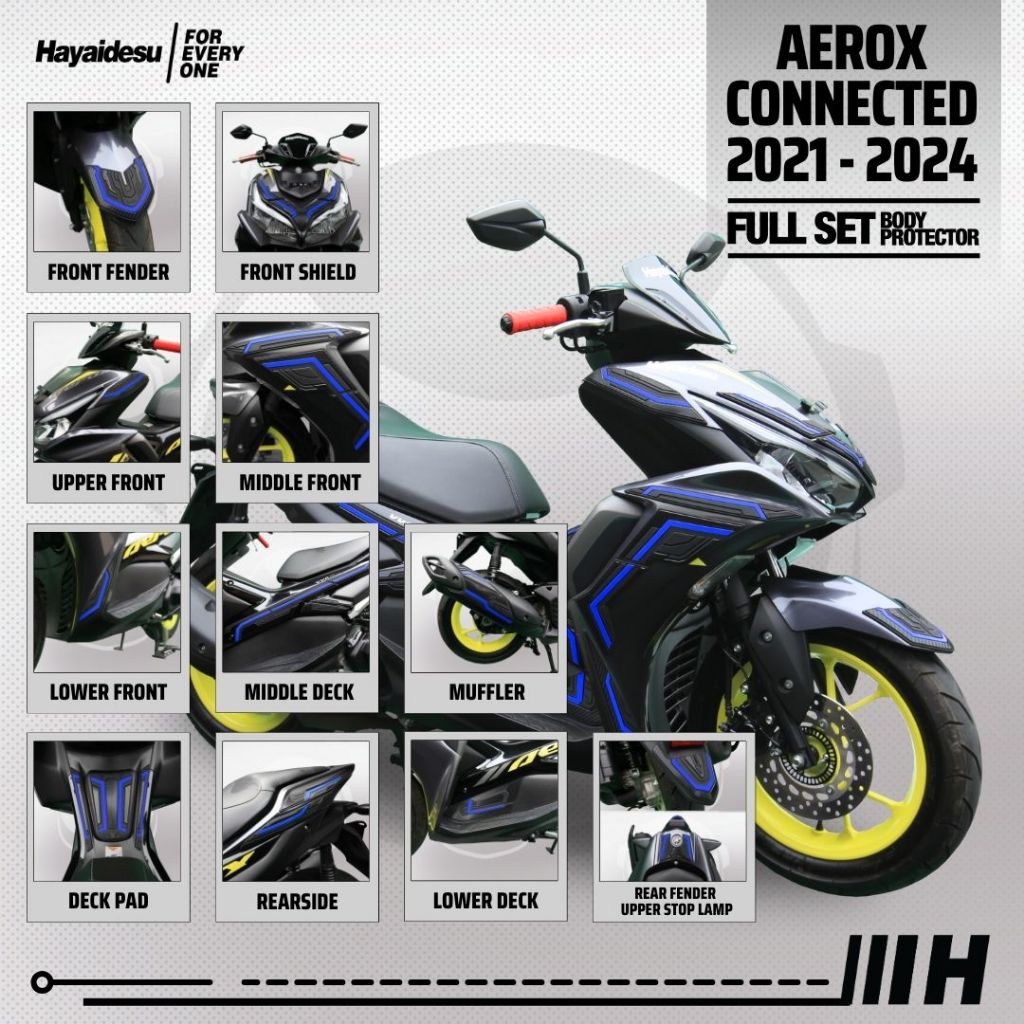 Hayaidesu Body Protector AEROX Connected 2021-2024 Full Set Cover