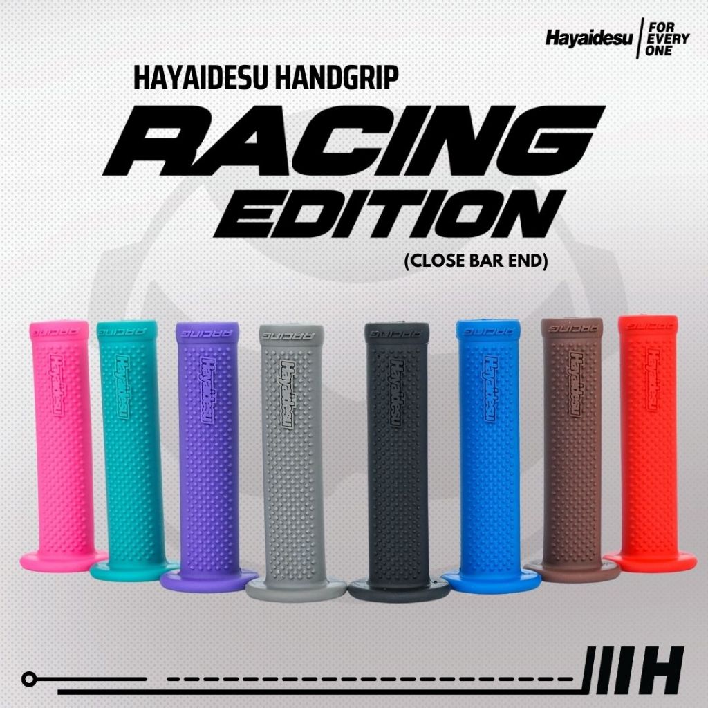 Hayaidesu Handgrip RACING (CLOSE BAR END) - Hand Grip Motor Balap (Ujung Tertutup)
