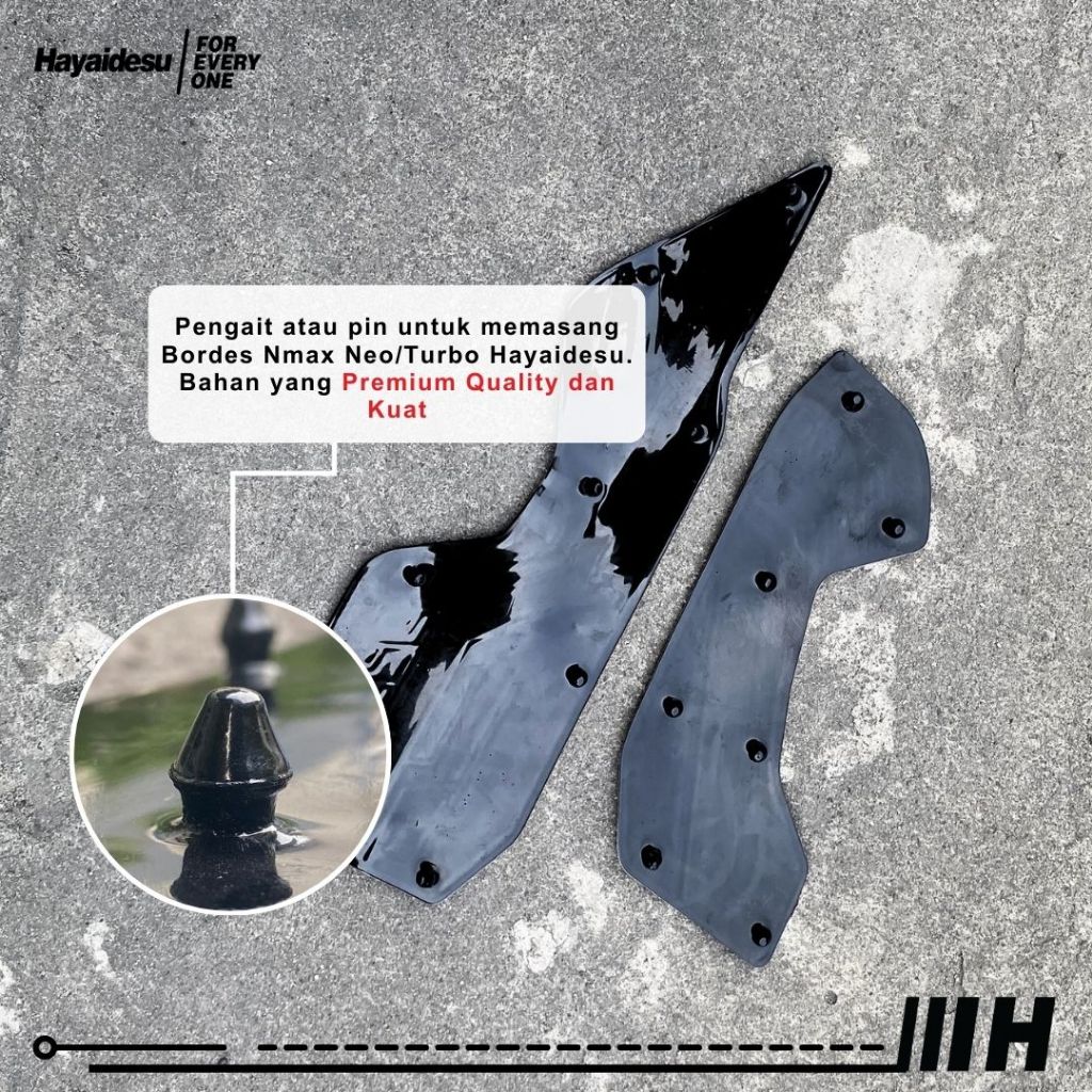 Hayaidesu Floor Step Boardrest Karpet Motor NMAX NEO & TURBO Bordes -  Premium Quality